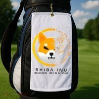 Shiba Inu Moon Mission DOGE Coin Cryptocurrency Golf Towel thumb 2