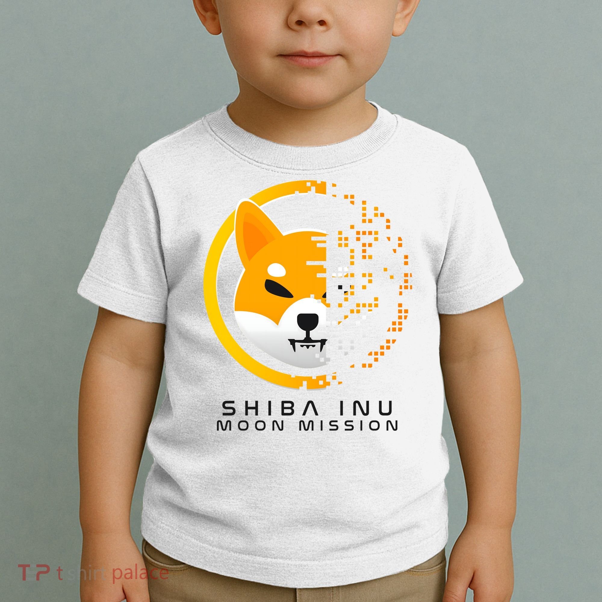 Shiba Inu Moon Mission DOGE Coin Cryptocurrency Toddler T-Shirt