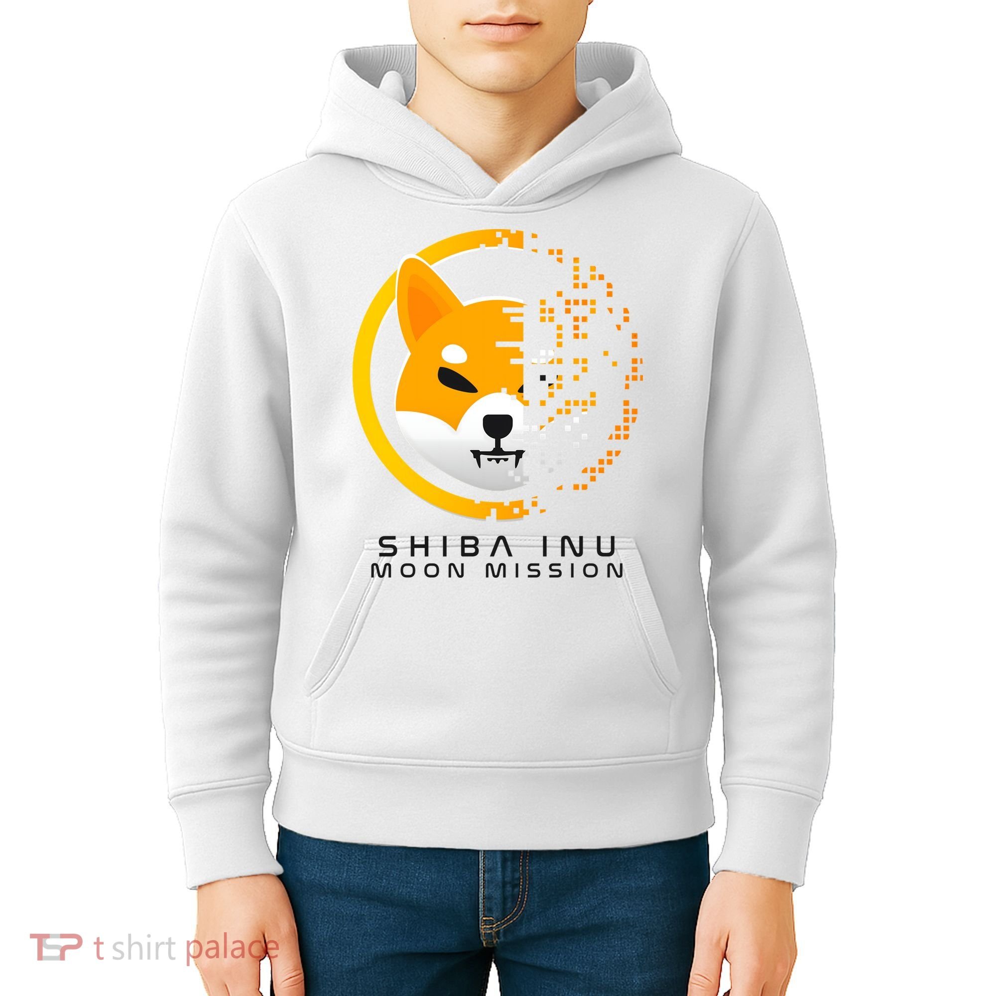 Shiba Inu Moon Mission DOGE Coin Cryptocurrency Kids Hoodie