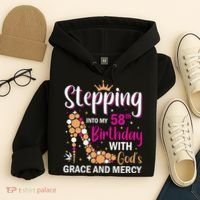 Stepping Into My 58th Birthday With God's Graces Mercy Hoodie thumb 4