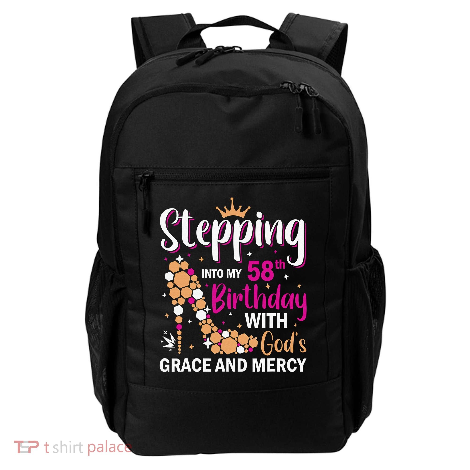Stepping Into My 58th Birthday With God's Graces Mercy Backpack