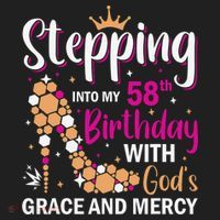 Stepping Into My 58th Birthday With God's Graces Mercy Beanie thumb 2