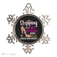 Stepping Into My 58th Birthday With God's Graces Mercy Ornament thumb 0