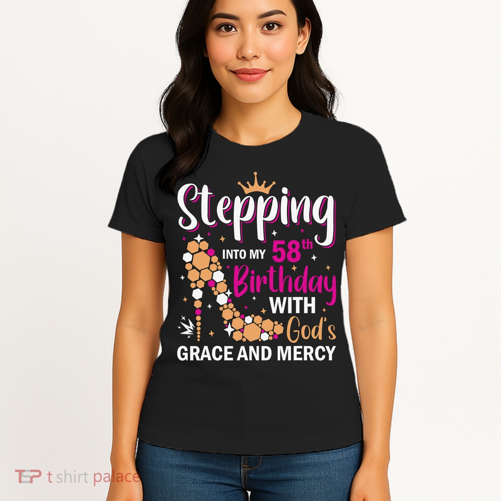 Stepping Into My 58th Birthday With God's Graces Mercy Women's T-Shirt