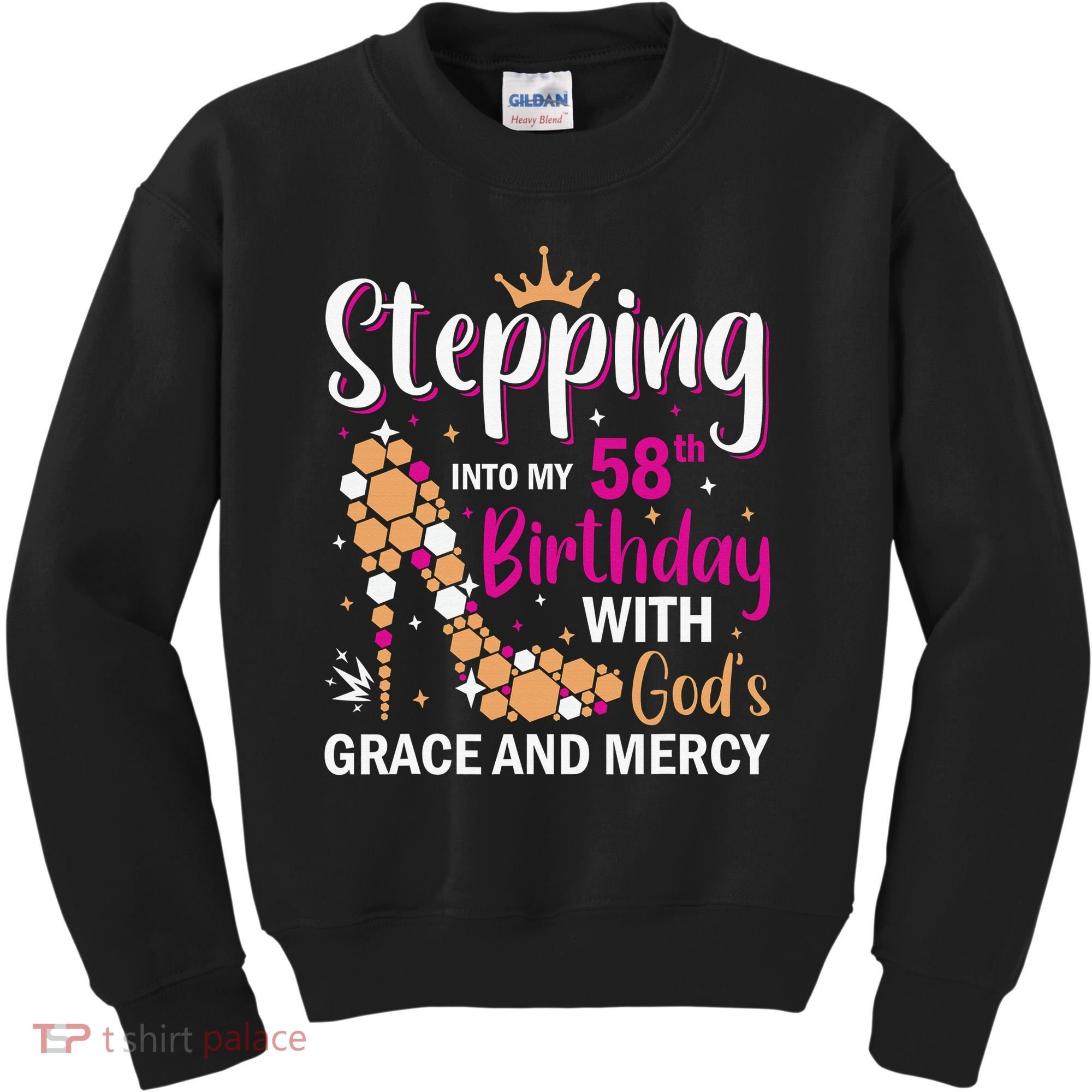 Stepping Into My 58th Birthday With God's Graces Mercy Kids Sweatshirt