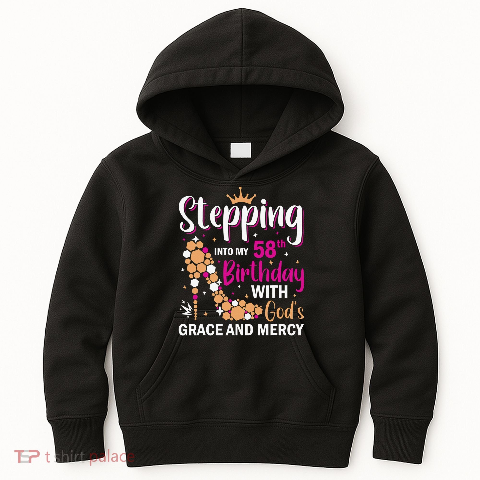 Stepping Into My 58th Birthday With God's Graces Mercy Kids Hoodie