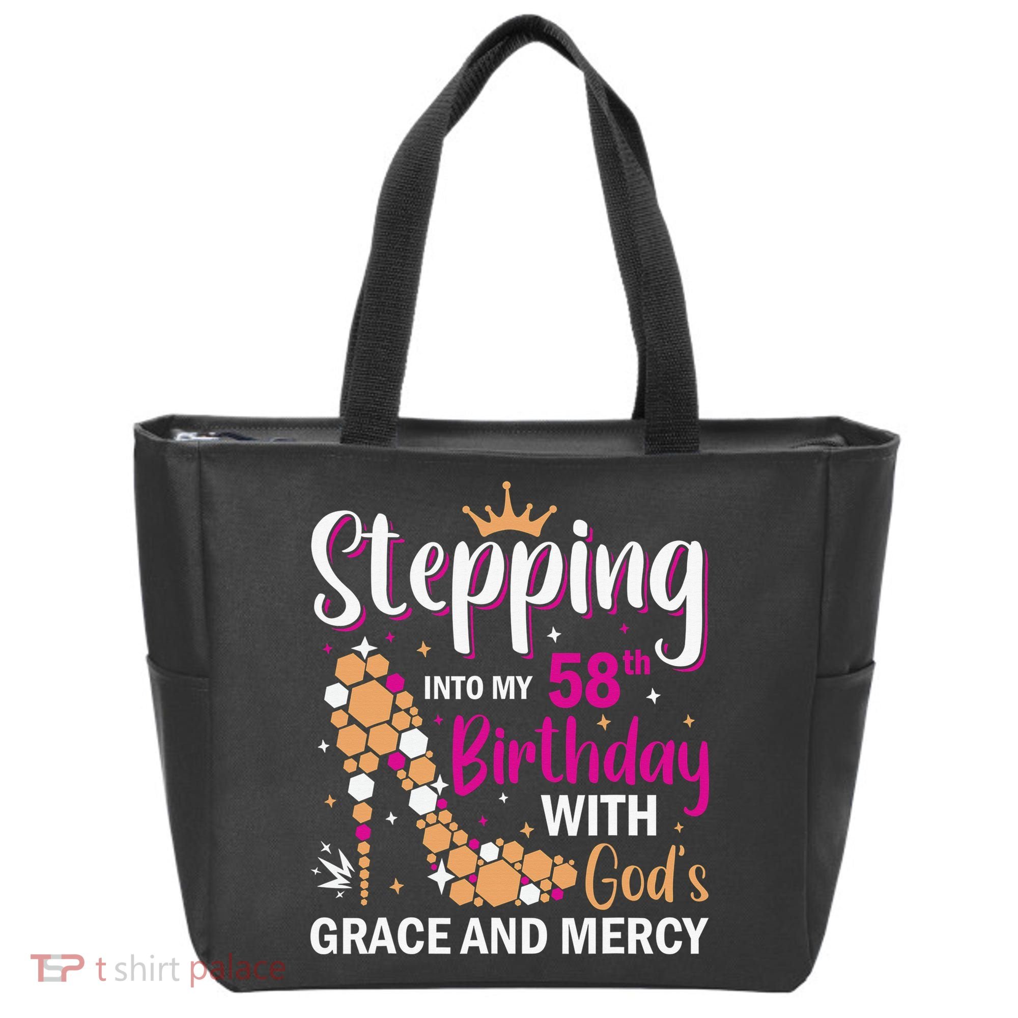Stepping Into My 58th Birthday With God's Graces Mercy Tote Bag