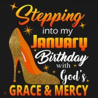 Stepping Into My January Birthday With God's Grace And Mercy Ornament thumb 1