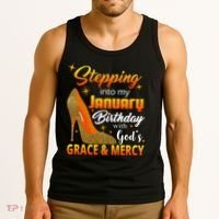 Stepping Into My January Birthday With God's Grace And Mercy Tank Top thumb 3
