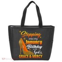 Stepping Into My January Birthday With God's Grace And Mercy Tote Bag thumb 0