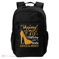 Stepping into my 75th birthday with God's grace & Mercy Tee Backpack thumb 0