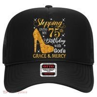 Stepping into my 75th birthday with God's grace & Mercy Tee Hat thumb 0