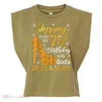 Stepping into my 75th birthday with God's grace & Mercy Tee Garment-Dyed Women's Muscle Tee thumb 0
