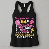 Stepping Into My 64th Birthday With God's Graces Mercy Women's Tank Top thumb 3