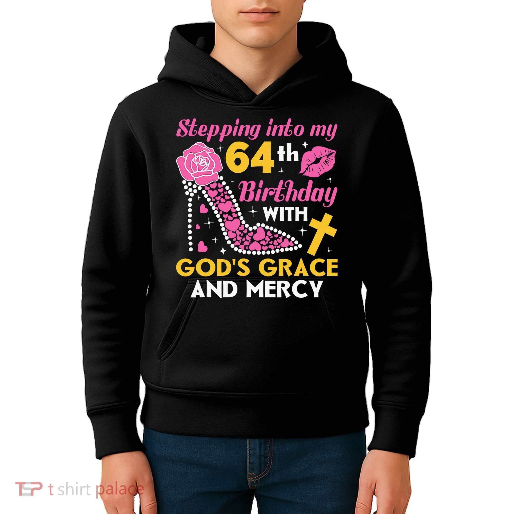 Stepping Into My 64th Birthday With God's Graces Mercy Kids Hoodie