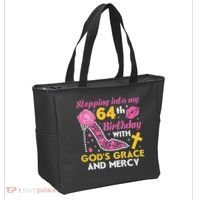 Stepping Into My 64th Birthday With God's Graces Mercy Tote Bag thumb 2