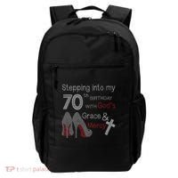 Stepping Into My 70th Birthday With God's Grace And Mercy Backpack thumb 0