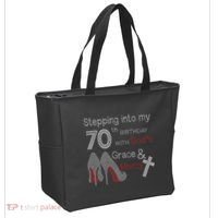 Stepping Into My 70th Birthday With God's Grace And Mercy Tote Bag thumb 2