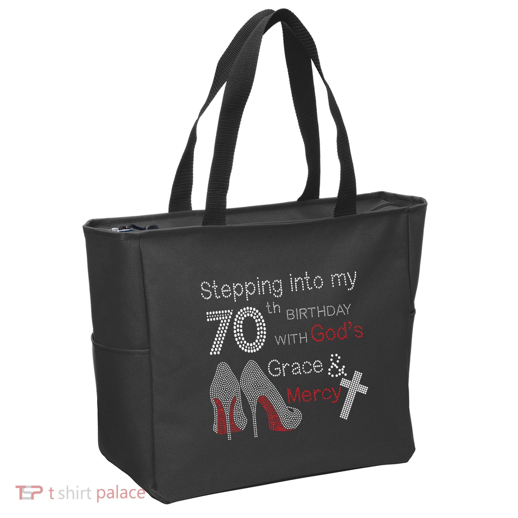 Stepping Into My 70th Birthday With God's Grace And Mercy Tote Bag