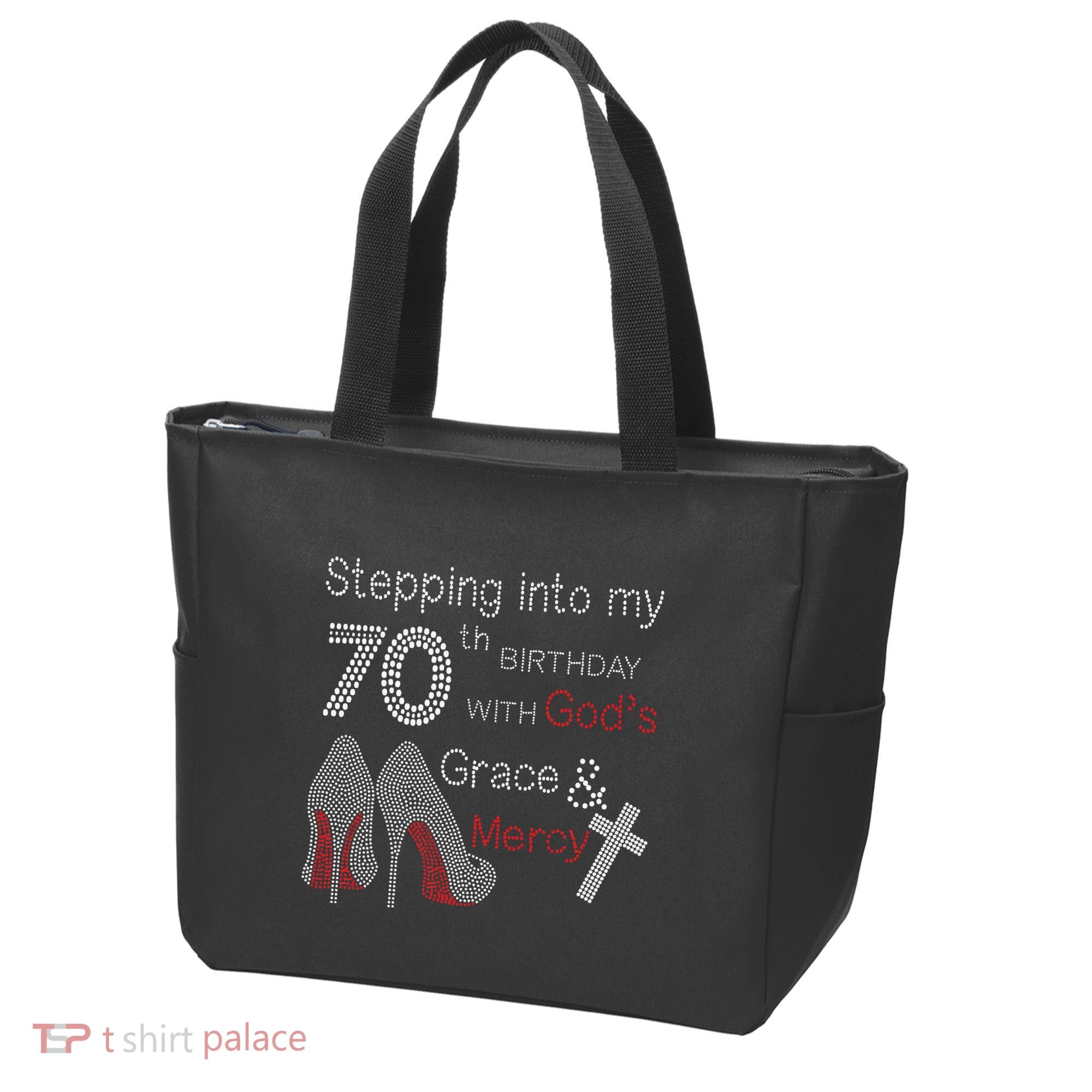 Stepping Into My 70th Birthday With God's Grace And Mercy Tote Bag