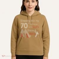 Stepping Into My 70th Birthday With God's Grace And Mercy Hoodie thumb 5