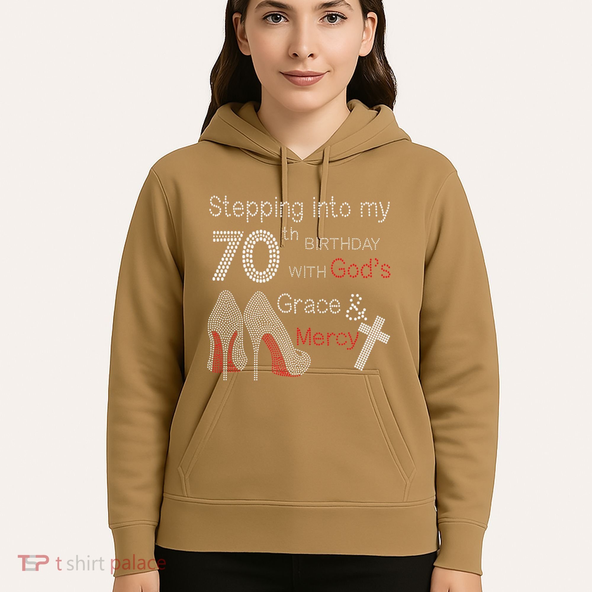 Stepping Into My 70th Birthday With God's Grace And Mercy Hoodie