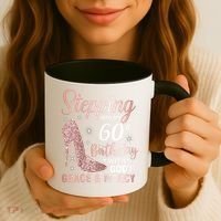 Stepping Into My 60th Birthday 60 Year Old Bday Coffee Mug thumb 3