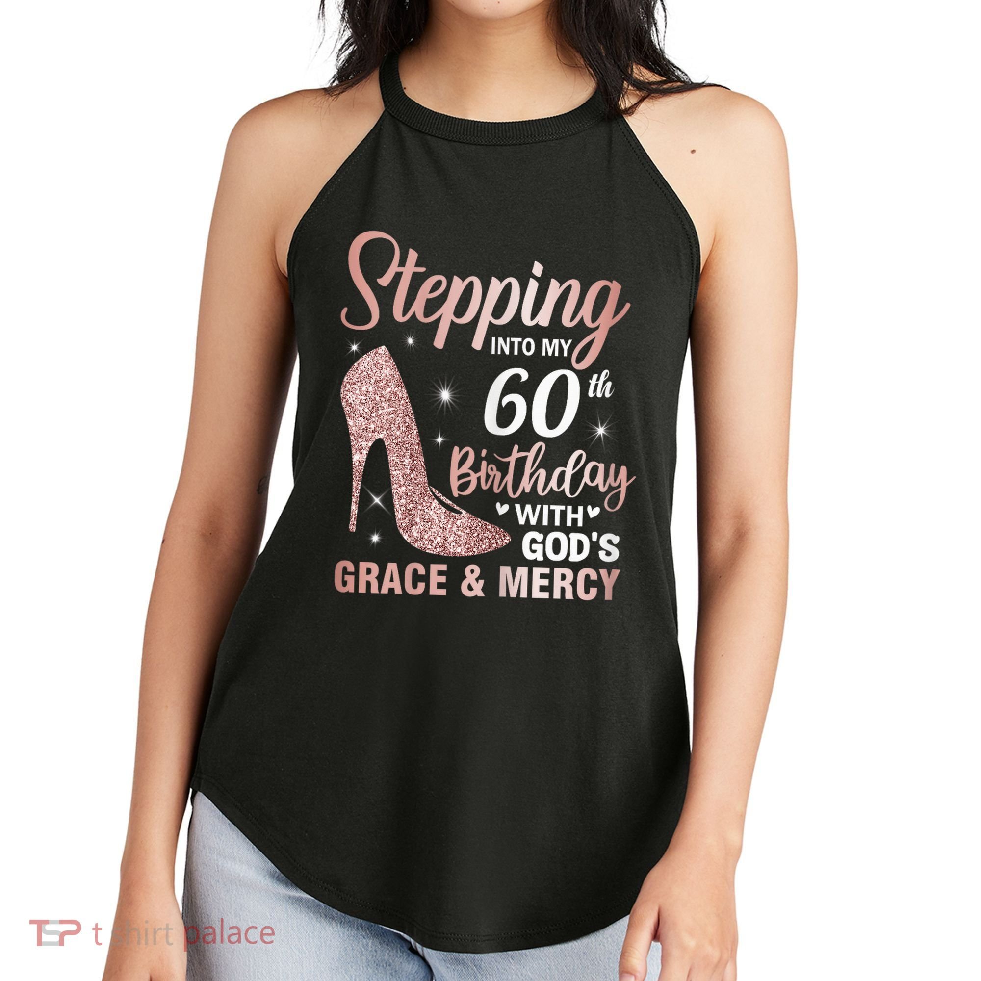 Stepping Into My 60th Birthday 60 Year Old Bday Women's Perfect Tri Rocker Tank