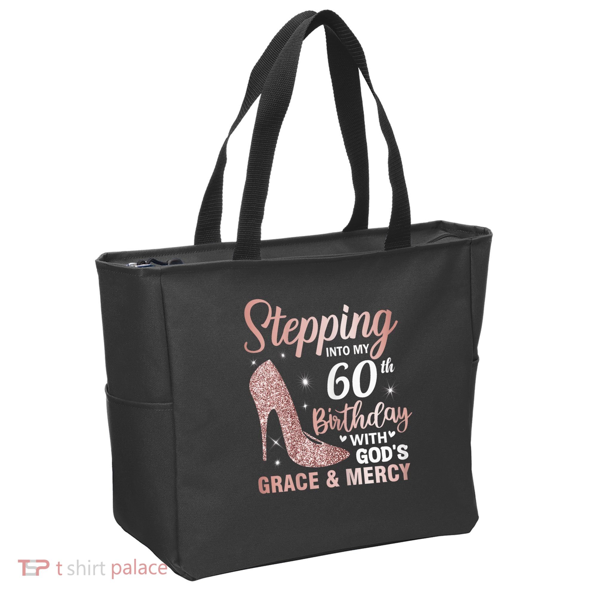 Stepping Into My 60th Birthday 60 Year Old Bday Tote Bag