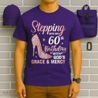 Stepping Into My 60th Birthday 60 Year Old Bday T-Shirt thumb 6