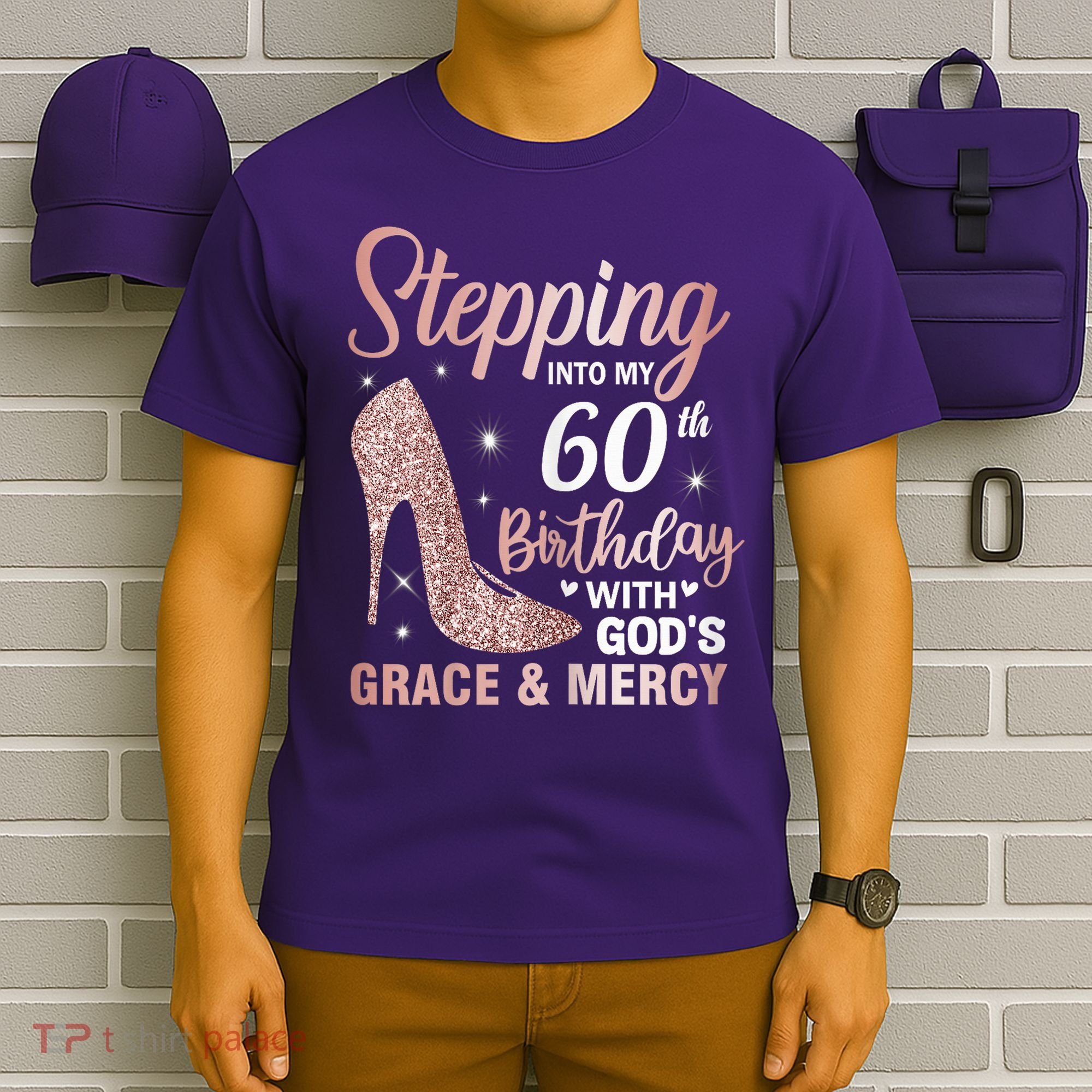 Stepping Into My 60th Birthday 60 Year Old Bday T-Shirt