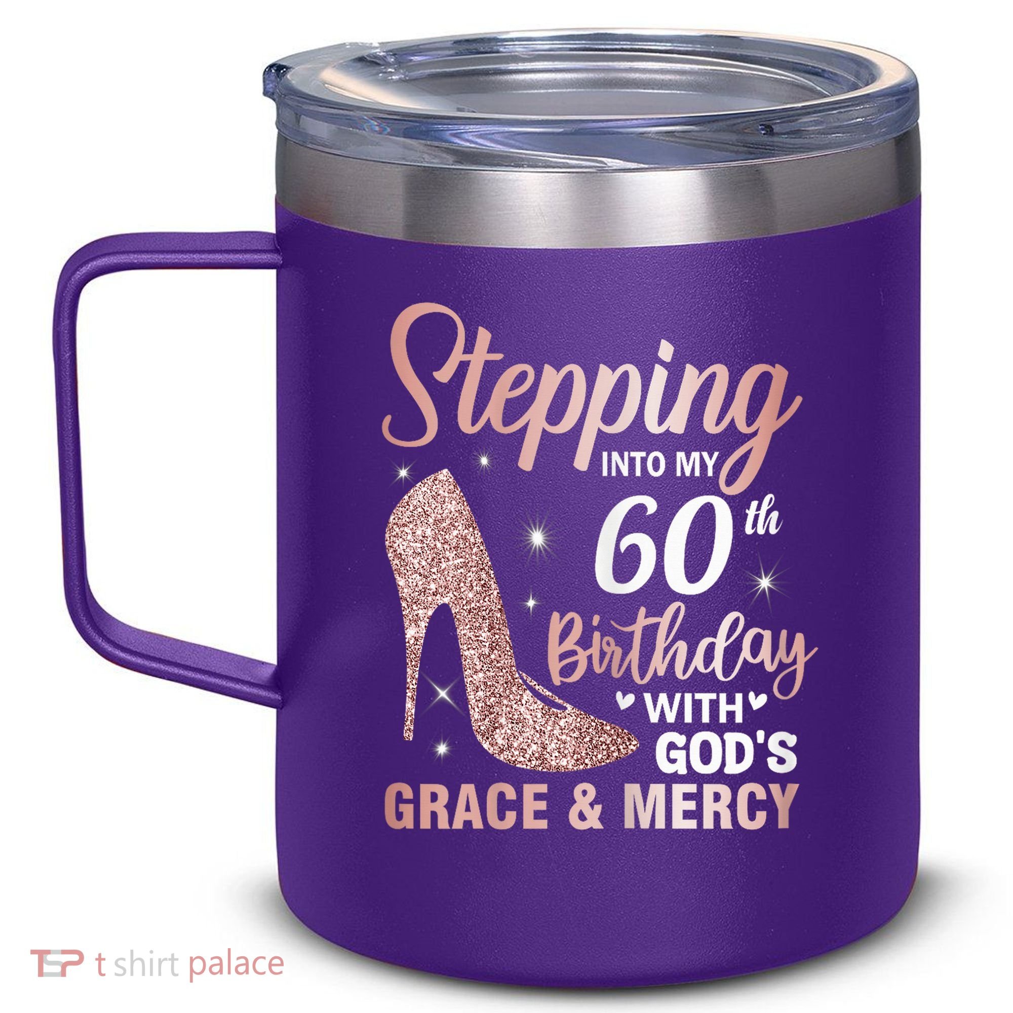 Stepping Into My 60th Birthday 60 Year Old Bday 12oz Stainless Steel Coffee Mug