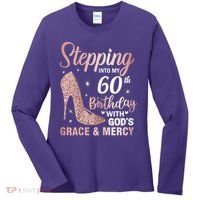 Stepping Into My 60th Birthday 60 Year Old Bday Women's Long Sleeve Shirt thumb 0