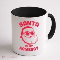 Santa Is My Homeboy Christmas Coffee Mug thumb 1