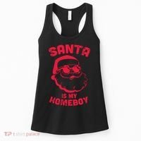 Santa Is My Homeboy Christmas Women's Tank Top thumb 0
