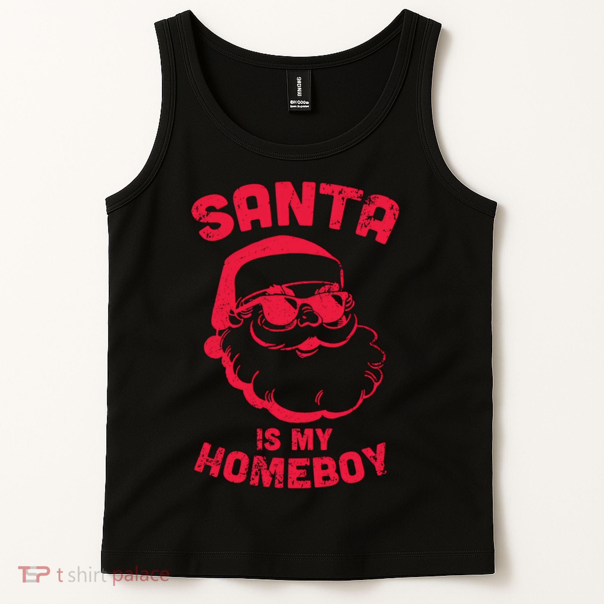 Santa Is My Homeboy Christmas Tank Top