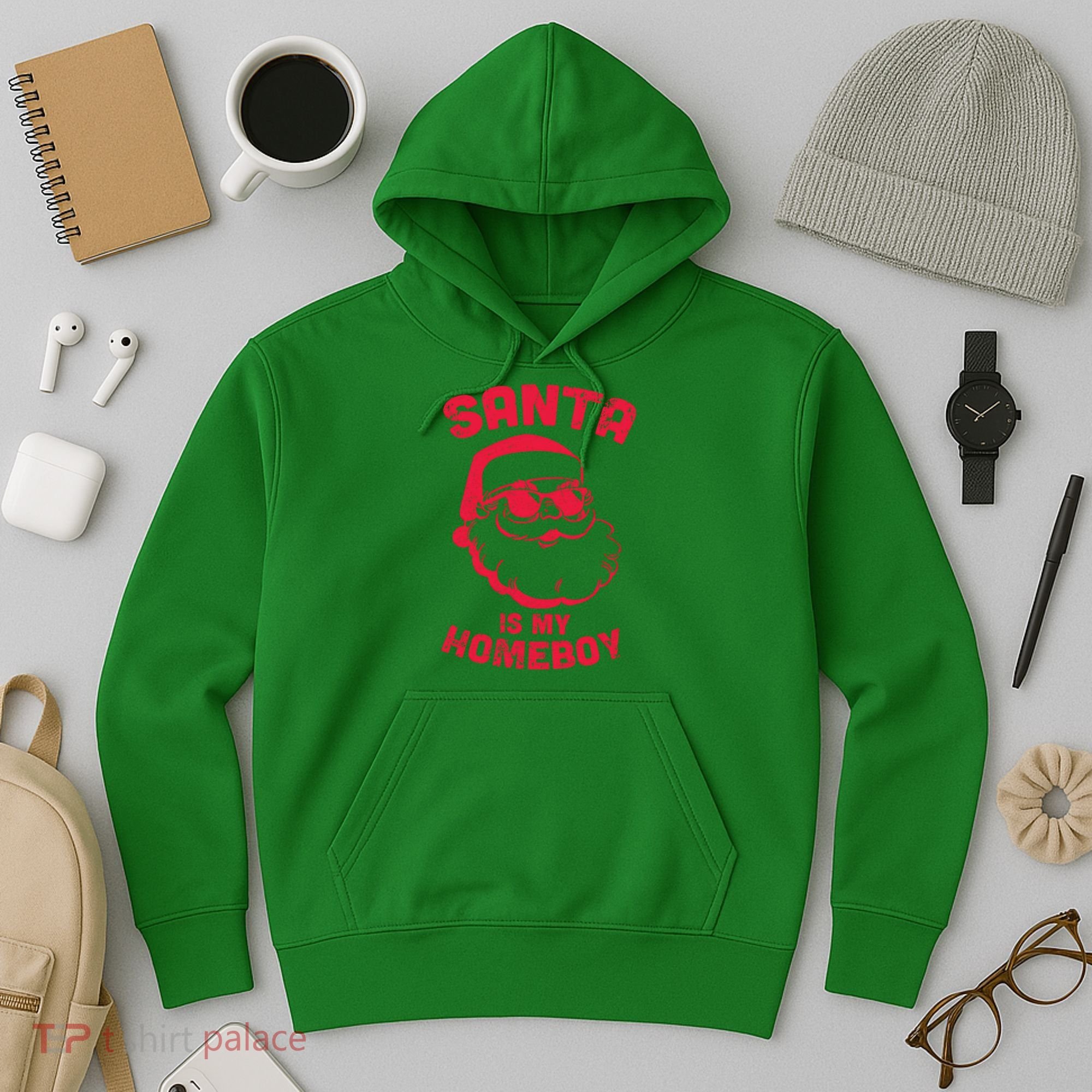 Santa Is My Homeboy Christmas Hoodie