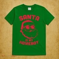 Santa Is My Homeboy Christmas T-Shirt thumb 5