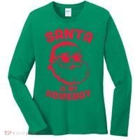 Santa Is My Homeboy Christmas Women's Long Sleeve Shirt thumb 0