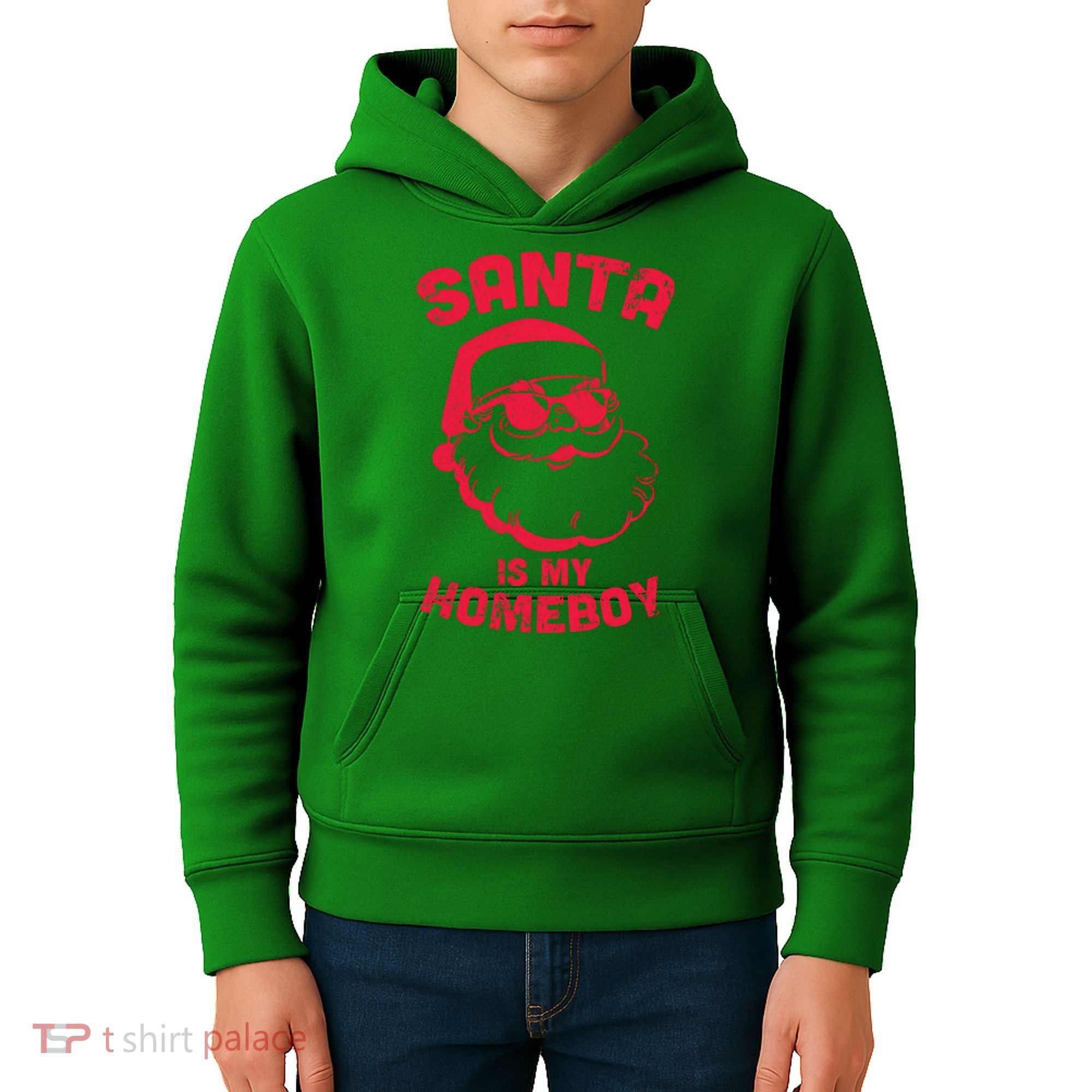 Santa Is My Homeboy Christmas Kids Hoodie