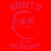 Santa Is My Homeboy Christmas Santa Hat thumb 1