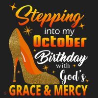 Stepping Into My October Birthday With God's Grace And Mercy Hat thumb 2