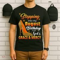 Stepping Into My August Birthday With God's Grace And Mercy T-Shirt thumb 6