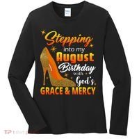 Stepping Into My August Birthday With God's Grace And Mercy Women's Long Sleeve Shirt thumb 0