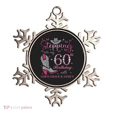 Stepping Into My 60th Birthday With God'S Grace And Mercy Ornament