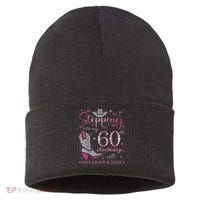 Stepping Into My 60th Birthday With God'S Grace And Mercy Sustainable Knit Beanie thumb 0
