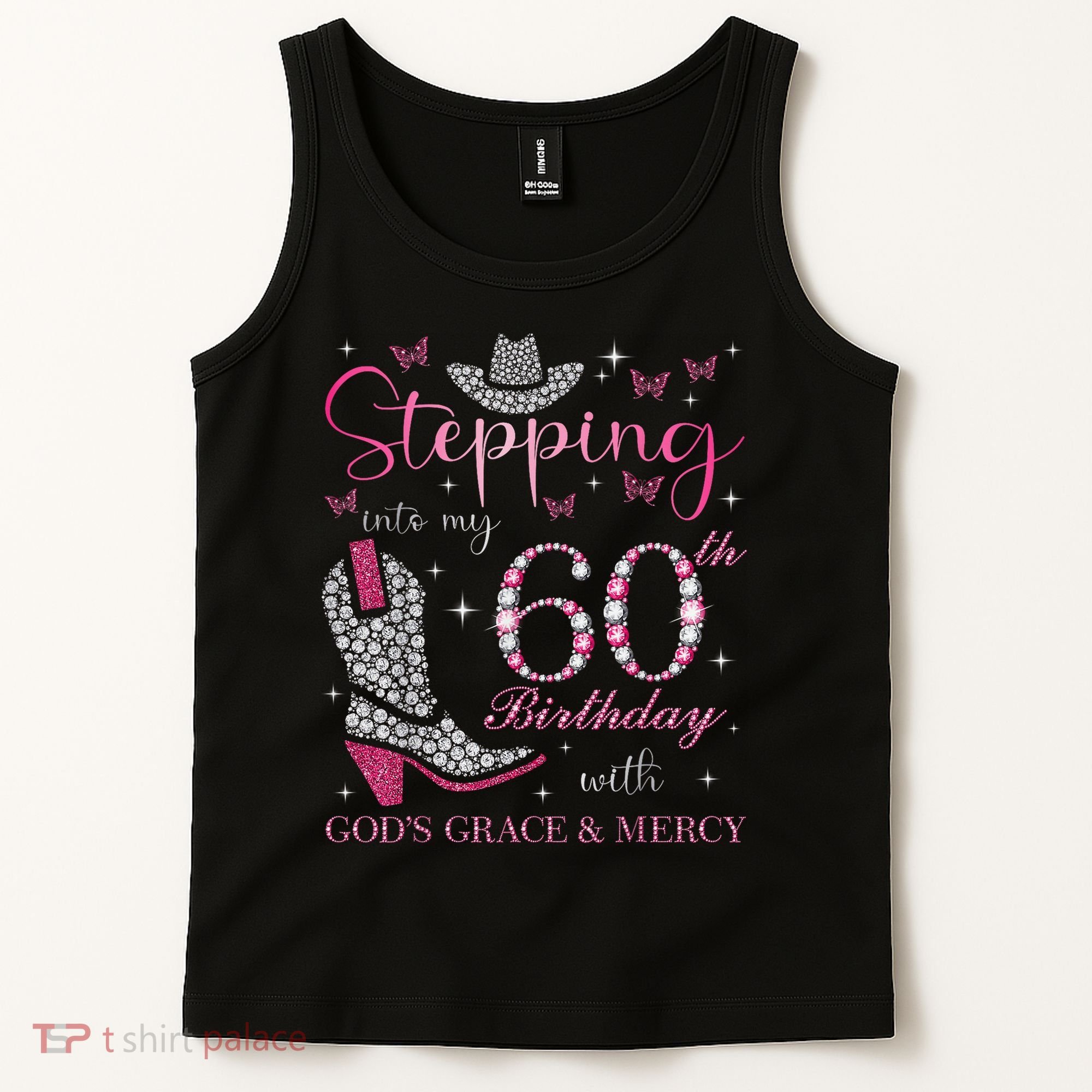 Stepping Into My 60th Birthday With God'S Grace And Mercy Tank Top