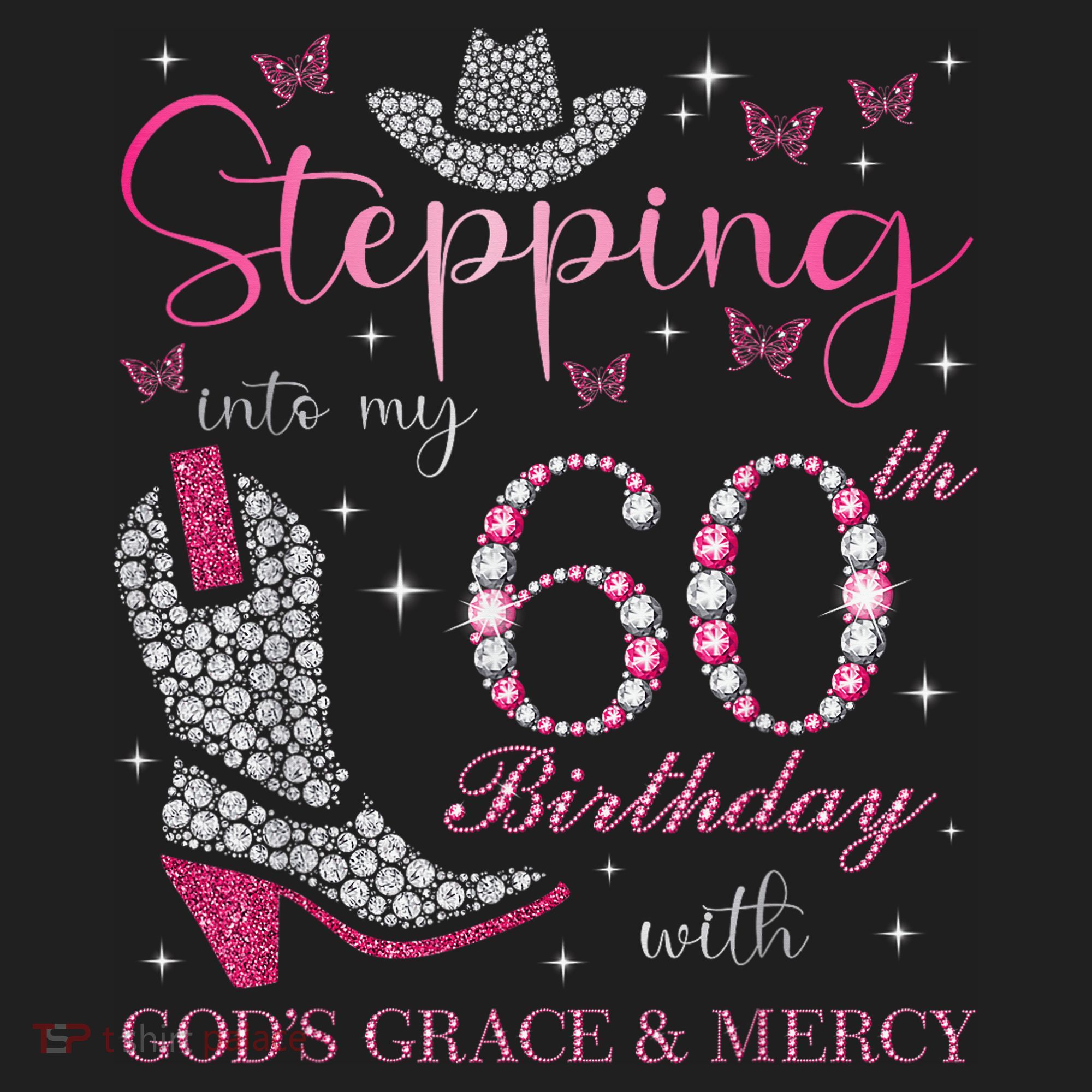 Stepping Into My 60th Birthday With God'S Grace And Mercy Golf Towel