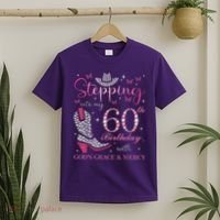 Stepping Into My 60th Birthday With God'S Grace And Mercy T-Shirt thumb 2