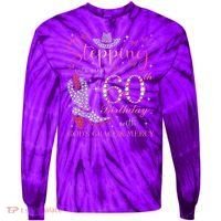Stepping Into My 60th Birthday With God'S Grace And Mercy Tie-Dye Long Sleeve Shirt thumb 0